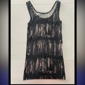 Mossimo Black and Tan Patterned Tank Top